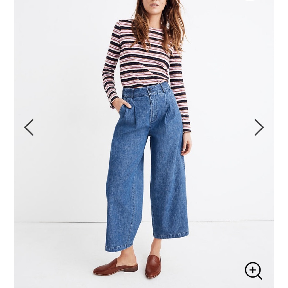 Madewell Pleated High Waisted Jeans